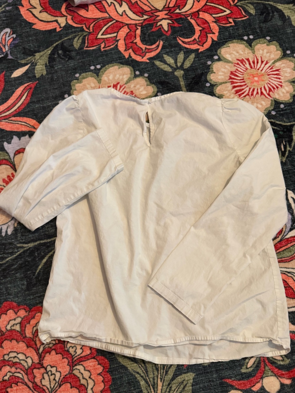 3/$25 🤍 J.Crew White Popover Long Sleeve Blouse XS - Picture 2 of 6